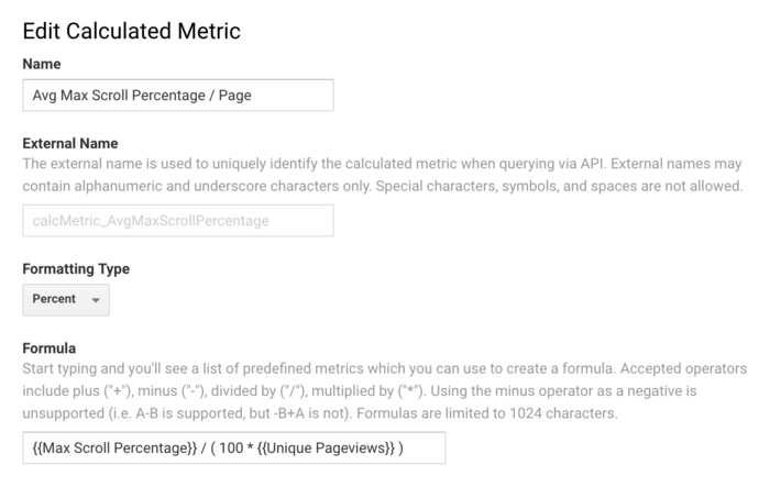 A Google Analytics custom report